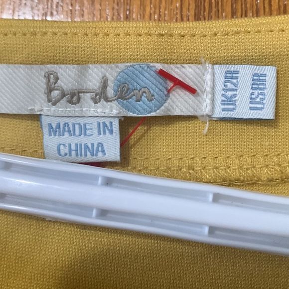 Boden Knit Yellow Shift dress size 8 - Picture 6 of 9